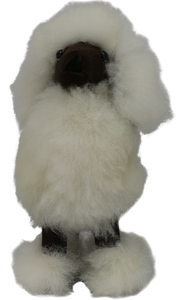 100% Alpaca Fur Stuffed Poodle Medium
