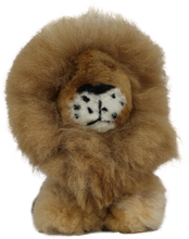 Load image into Gallery viewer, 100% Alpaca Fur Stuffed Lion Small