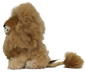 100% Alpaca Fur Stuffed Lion Small