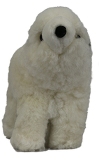Load image into Gallery viewer, 100% Alpaca Fur Stuffed Polar Bear