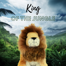 Load image into Gallery viewer, 100% Alpaca Fur Stuffed Lion Medium