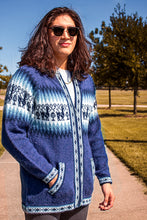 Load image into Gallery viewer, Fullzip Knitted Alpaca Hoodie