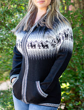 Load image into Gallery viewer, Fullzip Knitted Alpaca Hoodie