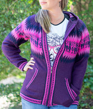 Load image into Gallery viewer, Fullzip Knitted Alpaca Hoodie