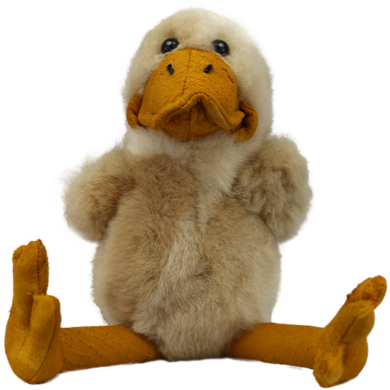100% Alpaca Fur Sitting Ducklings Toy