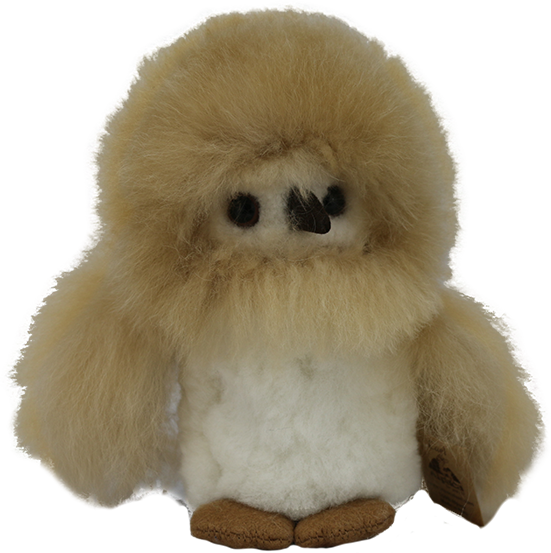 100% Alpaca Fur Owl Stuffed Toy