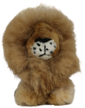 Load image into Gallery viewer, 100% Alpaca Fur Stuffed Lion Small
