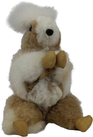 100% Alpaca Fur Rocky The Squirrel Stuffed Toy