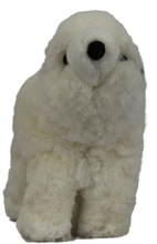 Load image into Gallery viewer, 100% Alpaca Fur Stuffed Polar Bear
