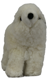 100% Alpaca Fur Stuffed Polar Bear