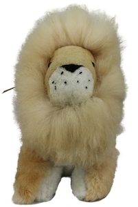 100% Alpaca Fur Stuffed Lion Large