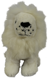 100% Alpaca Fur Stuffed Lion Small