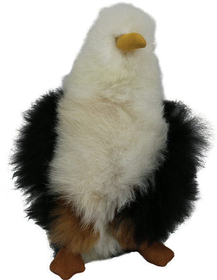 100% Alpaca Fur Stuffed Eagle