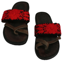 Load image into Gallery viewer, Hand Embroidered Peruvian Sandals
