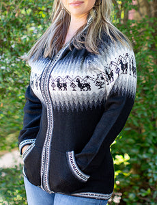 Fullzip Knitted Alpaca Hoodie